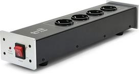 "Dynavox" "HiFi" tinklo filtras X1000S su 4 filtravimo lizdais, LED indikatoriaus lemputė teisingam fazių išdėstymui, sidabrinės spalvos