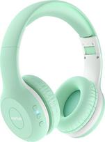 "EarFun" vaikiškos "Bluetooth" ausinės, 85/94 dB garsumo reguliavimas, "HiFi" garsas, HD mikrofonas, 40 valandų baterija, sulankstomos, reguliuojamos, belaidės "Bluetooth" ausinės mokyklai, kelionėms, kompiuteriui, žalios spalvos
