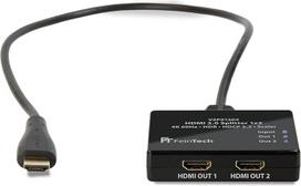 "FeinTech" VSP01204 HDMI skirstytuvas Ultra HD 4K 60Hz HDR su skaleriu Juoda