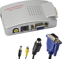 "Fengqlong" VGA RCA adapteris Composite AV S Video VGA keitiklis HDTV monitoriui, nešiojamajam kompiuteriui, staliniam kompiuteriui