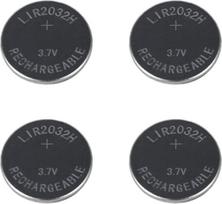 "Girafus LIR2032" 3,7 V 70 mAh įkraunama CR2032 baterija, skirta pagrindinei plokštei, automobilio raktams, siųstuvui (4xLIR2032)