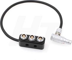 "HangTon EXT-RS" adapterio skirstytuvo dėžutė, skirta ARRI Alexa mini kameros 7 kontaktų ir Fischer 3 kontaktų ir 0B 2 2 kontaktų paleidimo/išjungimo ir maitinimo funkcijai