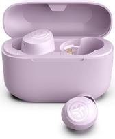 "JLab Go Air Pop+" ausinės į ausis, belaidės "Bluetooth" ausinės, tikros belaidės ausinės, 35+ valandų trukmės ausinės, belaidės ausinės, ausinės su mikrofonu, USB-C įkrovimo dėžutė, dviguba jungtis, EQ3 garsas, violetinės spalvos