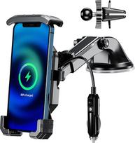 "Kewig" belaidis mobiliojo telefono laikiklis automobilyje, 15 W belaidis ir USB-C 20 W mobiliojo telefono laikiklis automobilyje Universalus automobilinis mobiliojo telefono laikiklis 360° kampu pasukamas mobiliojo telefono laikiklis automobilyje 4-7