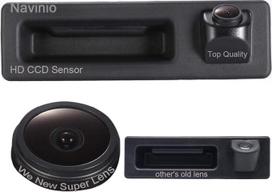 "Navinio Super Pro HD" automobilio galinio vaizdo kamera, skirta BMW 118 316 318 320 325 328Li 120i 335 320i 330i 335 520 523 530 X1 X5 X6 E39 E46 E53 E82 E88 E88 E90 E91 E92 E93 E60 E61 E70 E71 E72 (Modelis B = 162 x 48 mm)