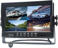 "Pardarsey" 9 colių TFT LCD automobilio galinio vaizdo monitorius, nuotolinio valdymo pultas, 4 kanalų 4 PIN kištukų vaizdo įvestys, atsparus smūgiams, su 12V-24V 800480HD ekranu, apsaugančiu nuo atspindžių