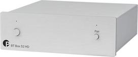 "Pro-Ject BT Box S2 HD" audiofilinis didelės skiriamosios gebos "Bluetooth 5.0" imtuvas, palaikantis aptX-HD Silver