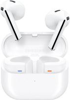 "Samsung Galaxy Buds3" belaidės "Bluetooth" ausinės, aktyvaus triukšmo slopinimo (ANC), adaptyvaus triukšmo slopinimo, į ausis įkišamos ausinės su 360 garsų, baltos spalvos, su "Anymode" skaidriu dėklu