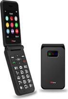 "TTfone TT760" sulankstomas 4G telefonas su dideliais mygtukais senjorams ir avariniu mygtuku - atrakintas bazinis mobilusis telefonas (juodas, su USB laidu)