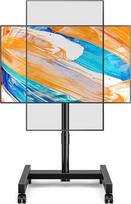 "TVON" televizoriaus stovas su ratukais, mobilus televizoriaus stovas, skirtas 13-50 colių plazminiams/LCD/LED televizoriams, reguliuojamo aukščio televizoriaus stovas, riedantis televizoriaus vežimėlis, išlaiko 20 kg, VESA 200 x 200 mm