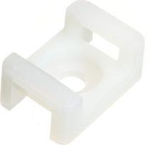 100 x Kabelių kaklaraiščių lopšys 17,8 mm x 12,7 mm x 8,2 mm Kabelių kaklaraiščiai Apatinė Zip Tie Wrap balno klipas laikiklis spaustukas laidas Natūralus