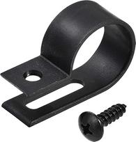 19 mm nailono R tipo kabelių spaustukas Laidų spaustukas su varžtais juodas, 50 vnt.