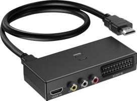 AIFHDAUF "Scart" ir HDMI keitiklis, RCA ir HDMI keitiklis, HDMI jungiklis 3 in 1 vaizdo adapteris, palaikantis HDTV "Xbox" PS5/4/3 DVD N64 "Wii" Xbox "Blu" grotuvą, "Sky STB" VHS VCR PC