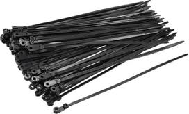 aprūpinimo žemėlapis Mount Head Cable Zip Ties 8 colių varžtų skylė nailono vielos dirželis juoda 80pcs