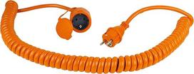 AS - Schwabe 70413 Saugos spiralinis kabelis 5 m H07BQ-F 3G1.5 oranžinis IP44, skirtas pramonei / statybvietėms