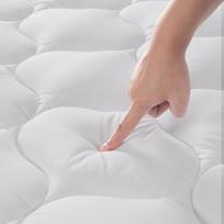 DUANDUAN čiužinio užvalkalas 140 x 200 cm, minkštas užvalkalas, čiužinio užvalkalas su giliomis kišenėmis, skalbiamas skalbimo mašinoje, baltos spalvos