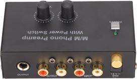 Gramofono preaparatas, Phono Preamp, PP500P Phono Preamp Profesionalus mažo triukšmo gramofono preaparatas su DC 12V adapteriu ES kištuku