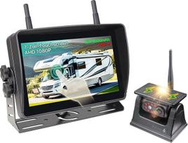 GREENAUTO Saulės magnetinis galinio vaizdo rinkinys, 7 colių tikros spalvos IPS jutiklinis ekranas, itin ryški FHD 1080P galinio vaizdo kamera, 100 metrų stabilus perdavimo nuotolis, 9600 mAh talpos saulės baterija