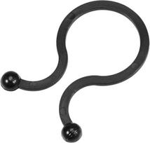 Išteklių žemėlapis Twist Lock Nailono U formos erdvę taupantys kabeliniai kaklaraiščiai 22 mm skersmens juodos spalvos 100 vnt. pakuotė