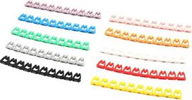 sourcing map 10 PCS 0-9 codiert Clip-on Draht Marker C-Typ Kunststoff Kabel Kennzeichnung Draht Kabel Marker Bunte Draht Nummerierung Marker Nummer Etiketten