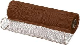 sourcing map Burlap Netting 10 colių x 10 jardų PP Dekoratyvinės akių juostos juostelės apvynioti juostelės Kalėdų vainikas Šalies apdaila Amatų girliandos (ruda, 1 vnt.)