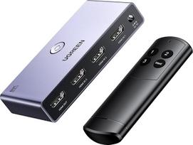 UGREEN HDMI 2.1 jungiklis 8K @ 60Hz HDMI daliklis 3 in 1 Out HDMI perjungimo konsolė Palaiko VRR ir ALLM, "Dolby Vision", suderinama su PS5, "Xbox", "Apple TV", DVD grotuvu