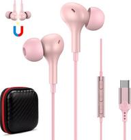USB C ausinės "iPhone" 15 "Samsung Galaxy A55 A35 A34 A54 A53 A33 S23 Ultra S22 C tipo ausinės su mikrofonu HiFi stereofoninės USB C ausinės į ausis "Xiaomi" 14 13 12 11T "Pixel 8a" 7 "OnePlus 12