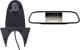 Vandeniui atspari atbulinės eigos kamera automobiliui, stovėjimo atbulinės eigos kamera su naktinio matymo kampu + galinio vaizdo veidrodis, skirta "Viano Vito Transit Ducato", "VW Crafter T5 Master", "Viano Vito", "VW Crafter T5 Master", visi kiti transp