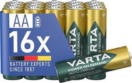 VARTA AA įkraunamos baterijos, 16 vnt., 2100 mAh Ni-MH baterijos, iš anksto įkrautos, paruoštos naudoti [išskirtinis "Amazon" pasiūlymas]