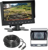 VSG 24 atbulinės eigos kamera 7 colių Kemperio rinkinys, įskaitant kamerą, monitorių, kabelį - vandeniui atspari naktinio matymo 12 V - 24 V Lengvas montavimas / patikima atbulinės eigos sistema, skirta lengviesiems automobiliams Karavanams Sunkvežimių pr