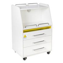 BD-T601 kosmetologinis vežimėlis- spintelė su UV saugykla, balta sp.