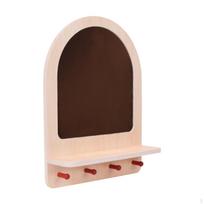 Montessori medinis akrilinis sieninis veidrodis, prieškambario veidrodis, nedūžtantis imitacinis boho veidrodis, vaikų kambarys
