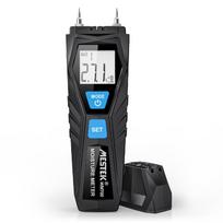 MESTEK WM700 Medžio drėgmės matuoklis Rankinis Temperatūros ir drėgmės matuoklis Mini LCD Skaitmeninis Medienos drėgmės matuoklis juoda