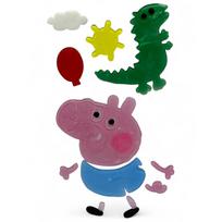 Geliniai lipdukai ant lango "Peppa Pig"