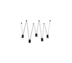 Shilo 9023 - Pakabinamas sietynas VIWIN 5xGU10/15W/230V voras juoda