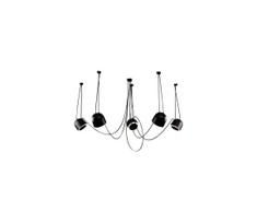 Shilo 9038 - Pakabinamas sietynas DOHAR 5xE14/15W/230V voras juoda