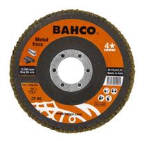 Žiedlapinis metalo ir nerūdijančio plieno šlifavimo diskas Bahco INOX+Fe T42 P120 125x22.23mm