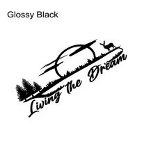 Automobilio galinių durelių lipdukas Fiat Scudo Tuning Priedai Kemperis Living The Dream Graphics Vinilas Glossy Black