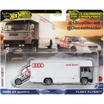 Hot Wheels Premium Team Transport Modeliukas Audi S4 Quattro & Fleet Flyer Truck
