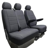MODELINIAI PREMIUM SĖDYNIŲ UŽVALKALAI VOLKSWAGEN CRAFTER 2011-2017/ 2006-2017, spalva - juoda 2+1 vnt