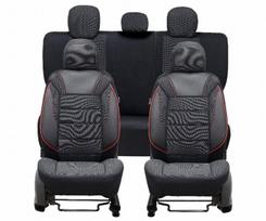 CLASSICO SĖDYNĖS UŽVALKALAS BLACK/RED THREAD spalva - juoda su raudonais siūlais komplektas