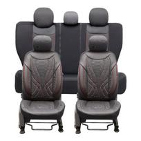 FIRENZE SĖDYNĖS UŽVALKALAS BLACK/RED THREAD spalva - juoda su red siūlais komplektas