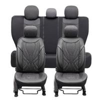 FIRENZE SĖDYNĖS UŽVALKALAS BLACK/BLACK THREAD spalva - juoda su juodais siūlais komplektas