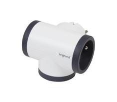 Legrand 049436 - Kištukinio lizdo skirstytuvas swivel 3Z Tipas E balta/juoda