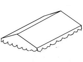 Palapinės stogas 6x12 m PVC