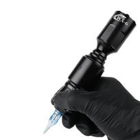 Mini tatuiruočių mašinėlės rinkinys RCA jungtimi Rotacinis tatuiruočių rašiklis 1300 mAh Belaidis akumuliatoriaus maitinimo šaltinis Tatuiruočių rinkiniai juoda
