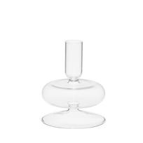 Žvakidė stiklinė skaidri D9xH11,5 cm 4Living 633110