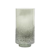 Žvakidė/vaza stiklinė pilka 15x15x30 cm  Art glass