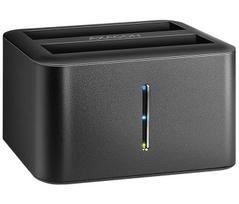 Išorinio kietojo disko dėklas ADSA-D25 MINI prijungtas prie USB 3.2 Gen 1 – 2x SATA 6G 2,5" SSD / HDD KLONAS