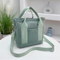 Women's Canvas Tote Bag  Handbags for Commuting Bag Pure Color Messenger Shoulder Bag Female Handbag žalia